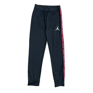 Nike Air Jordan Track Pants Boys Size Large Black Red Jumpman Joggers 12-13yrs